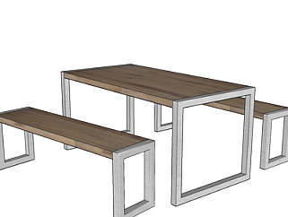 现代<em>实木餐桌</em>椅su模型