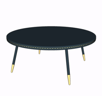 现代圆形茶几su模型