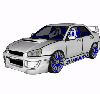 现代汽车su模型