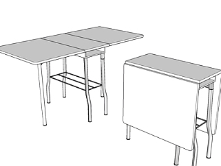 现代<em>折叠餐桌</em>椅su模型