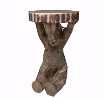 现代石雕圆几su模型