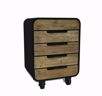 现代实木斗柜su模型