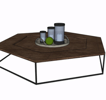 现代实木茶几su模型