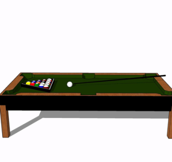现代台球桌su模型
