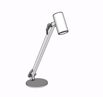 现代金属台灯su模型