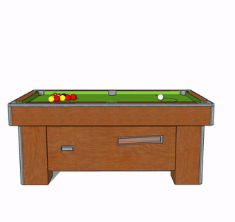 现代桌球su模型