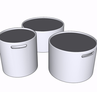 现代金属凳子su模型