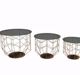 现代金属茶几su模型