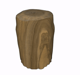 现代实木凳子su模型