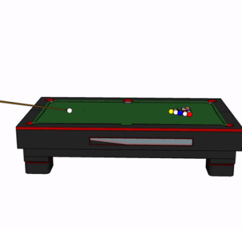 现代桌球su模型