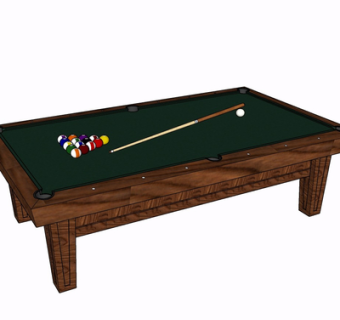 现代桌球su模型