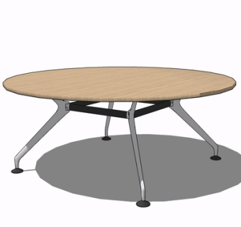 现代圆形餐桌su模型