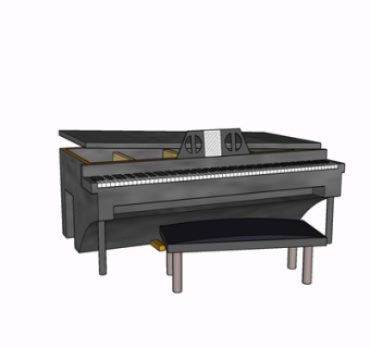 现代钢琴su模型