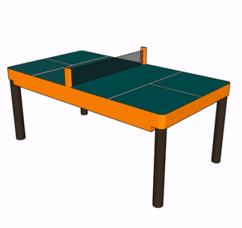 现代乒乓球桌su模型