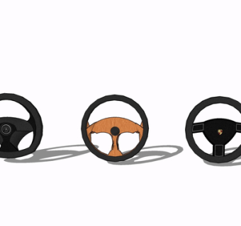 现代汽车方向盘su模型