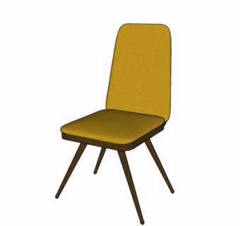 现代布艺单椅su模型