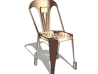 现代金属单椅su模型
