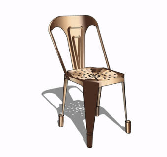 现代金属单椅su模型