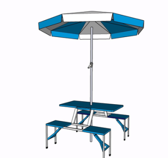 现代休闲桌椅su模型