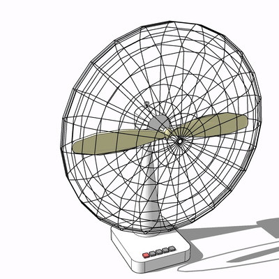 现代电风扇su模型