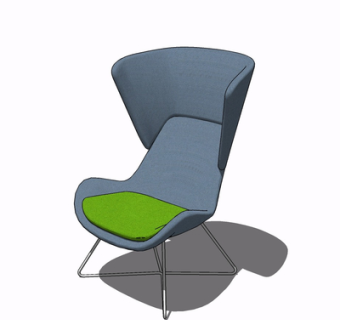 现代布艺休闲椅su模型