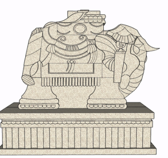 现代大象雕塑su模型