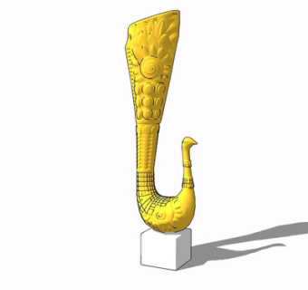 现代金属摆件su模型