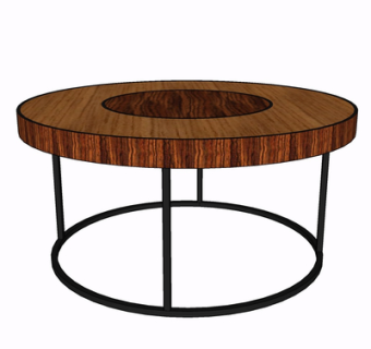 现代实木茶几su模型