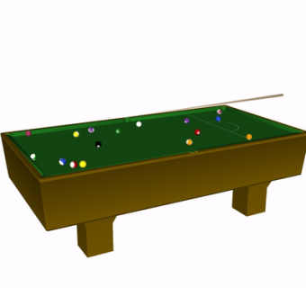 现代桌球su模型