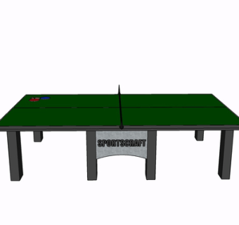 现代兵乓球桌su模型