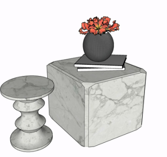 现代摆件su模型