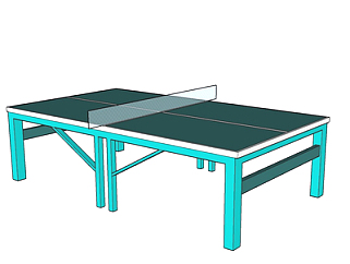 现代<em>乒乓球桌su模型</em>