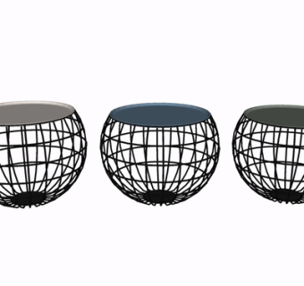 现代金属茶几su模型