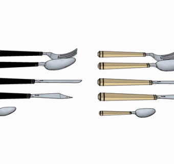 现代餐具su模型