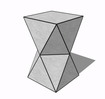 现代几何体摆件su模型