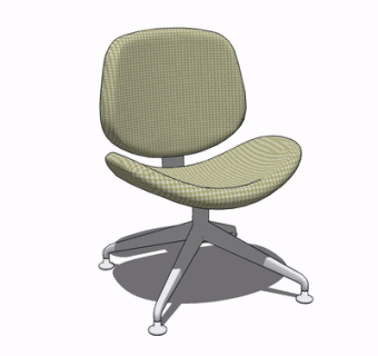 现代布艺单椅su模型