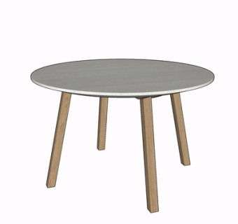 北欧实木边几su模型