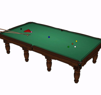 现代桌球su模型