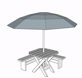 现代实木休闲桌椅su模型