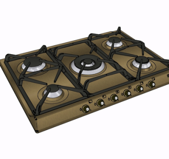 现代金属灶台su模型