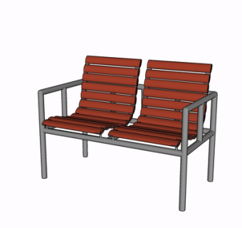 现代公用椅su模型