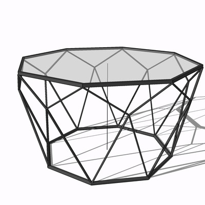 现代金属茶几su模型