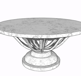 现代休闲桌su模型