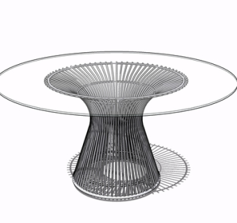 现代金属休闲桌su模型