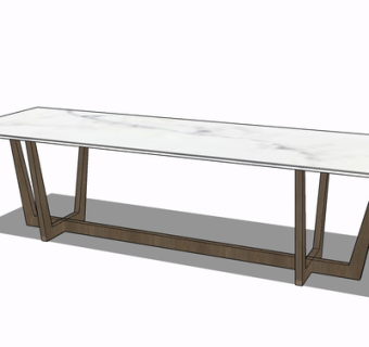 现代餐桌su模型