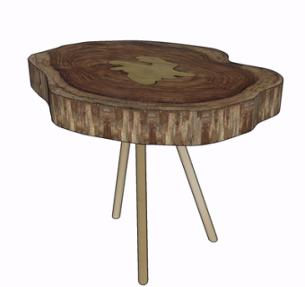 现代实木边几su模型