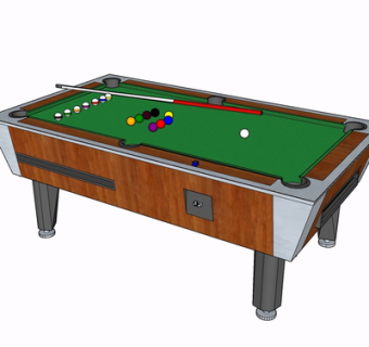 现代桌球su模型