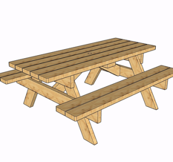 现代实木餐桌椅su模型