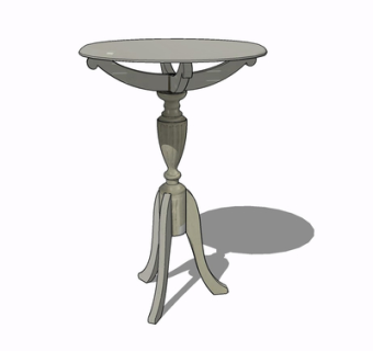 现代实木边几su模型