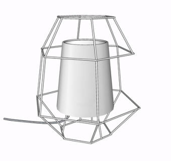 现代金属台灯su模型